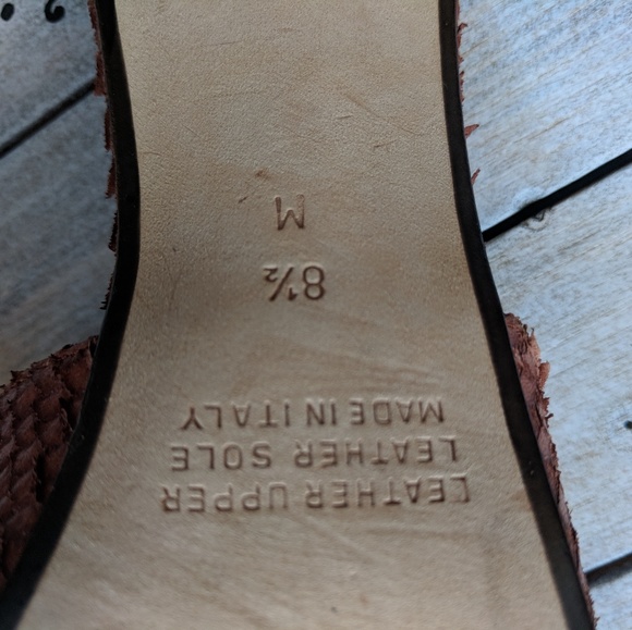 Genuine snakeskin python leather open toe mules - Picture 5 of 8